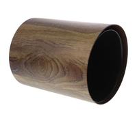 Papelera Redonda Imitación Madera 8l, Cubo de Basura Plástico Gran Capacidad para Cocina, Baño y Salón, Diseño Vintage Multifuncional para Hogar y Hotel