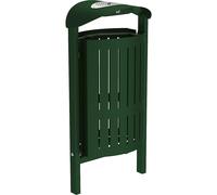 Papelera SILAOS® con cenicero PROCITY, chapa de acero
