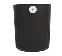 Papelera sin Tapa de PP Negro, Gran Capacidad para Hogar y Escritorio | Estilo Simple, Superficie Interior Lisa, Fácil de Vaciar, Escritorio, para Oficina Pequeña y Latas