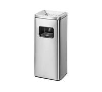 Papeleras, Cenicero Exterior, Papelera de Acero Inoxidable con Cenicero, Vertical, para Hotel, Oficina, Ascensor, Rectangular,Ro, de Lujo, Moderno, Contenedor de Basura/Plata/a