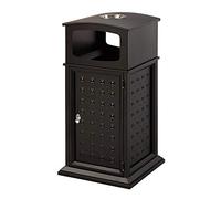 Papeleras, Ceniceros para Exterior, Botes de Basura para Interior Y Exterior, Botes de Basura Clásicos para Interior Y Exterior con Cenicero, Bote de Basura Comercial de Acero Inoxidable, Panel Metáli