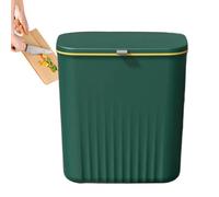 Papeleras de cocina - recolectores de residuos colgantes, basura montada en basura de baño | Cubo de basura de pared para baño, basura, papelera de escritorio de pared con tapa, pequeño