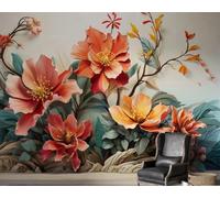 Papeles de pared Decoración del hogar Fondos de pantalla Decoración de la sala de estar Dormitorio Pegatinas de rosas rojas Papel tapiz 3D, 3D, 400 x 280 cm