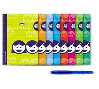 PAPELIVI Lote 10 Cuadernos Lamela Tapa Blanda Cuadrovia Tamaño FOLIO Fº 80 Hojas Cuadros 4 mm 07F004 + Bolígrafo Borrable