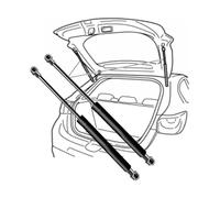 PAPEP 2 Piezas Kit de Amortiguador de Gas para Fit/Jazz Hatchback(GK5) 2005-2019(OEM:74870T5RA01)-42.9cm, Portón Trasero Maletero Barra de Soporte de Elevación