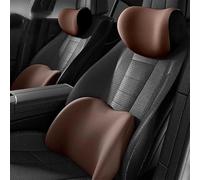 PAPEP Almohada de Soporte Lumbar y Extensión para Reposacabezas de Coche para LINCO Aviator(6seats with armrest) 2020-2023 - Juego de 2 Espuma Viscoelástica,Brown