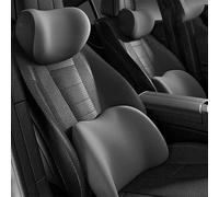 PAPEP Almohada de Soporte Lumbar y Extensión para Reposacabezas de Coche para Toyota Handlander 7seats 2015-2023 - Juego de 2 Espuma Viscoelástica,Grey