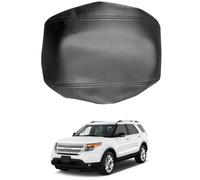 PAPEP Funda de Reposabrazos de Cuero para Ford Explorer 2011-2019 - Cubierta Protectora Antiarañazos e Impermeable para la Caja de la Consola Central,Black-Black Line