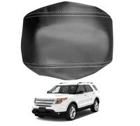 PAPEP Funda de Reposabrazos de Cuero para Ford Explorer 2011-2019 - Cubierta Protectora Antiarañazos e Impermeable para la Caja de la Consola Central,Black-White Line