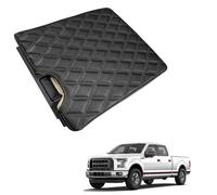 PAPEP Funda de Reposabrazos de Cuero para Ford F-150 2015-2020 - Cubierta Protectora Antiarañazos e Impermeable para la Caja de la Consola Central,Black-Black Line