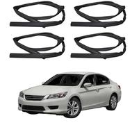 PAPEP Perfil de Caucho EPDM para Ventana de Coche para Accord 2014-2018 OE: 72275/72235/72775/72735-T2J-H01, Junta Selladora para Ranura Guía de Puerta Burlete de Repuesto,Full Set of Four Pieces