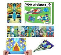 Paper Airplane Book - 12 juguetes de arte de papel coloreado con dibujos para niños, niños, niñas, adultos, perfecto para aula, educación en casa, preescolar, hogar, viajes, y cumpleaños