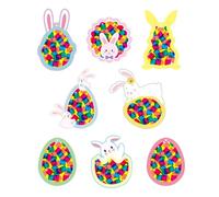 Paper Art - Portable Activity Crafts Supplies | Craft Kit Ornaments | DIY Paper Craft Set For Children Girl, Home Glass Window Decoration, Birthday Party Activity, Outdoor School Projects, Creative Fu