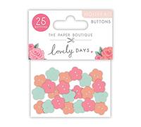 Paper Boutique The Lovely Days - Botones, Colores Variados, 25 buttons