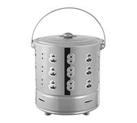 Paper Burner, Stainless Steel Trash Bucket, Portable Incinerator with Lid, Sturdy Fireproof Container, Ash Disposal Tool for Yard, Campfire, Backyard, Beach, Farm, Wood, 10.24x10.24x11.02 inches
