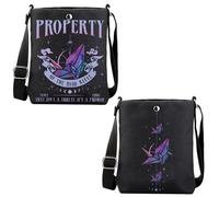 Paper Crane Fanfic Lovers Gift Fanfiction Readers Gift Bookish Merch Property of The High Reeve Crossbody Bag, Propiedad que Reino Unido, 0