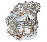 PAPER D'ART - Tarjeta de Navidad 3D con texto en inglés "Let It Snow"