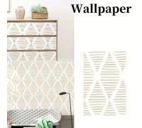 Paper de Pared Autoadhesivo Despegable con Diseño Bohemio y Hojas, Papel Vinilo en Espiga