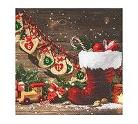 Paper + Design 64020 Moments Tanne - Servilletas (33 x 33 cm, 20 unidades), color dorado