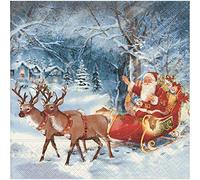 Paper + Design GmbH tabletop Santa ON Tour Servilletas Navidad 33 x 33 cm 20 unidades