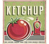 Paper+Design Servilletas papel Tomato ketchup 33x33cm. 20u., para decoupage y manualidades