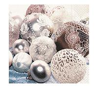 Paper+Design Servilletas papel White balls 33x33cm. 20u., para decoupage y manualidades