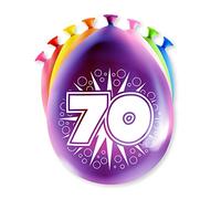 Paper Dreams Globos para fiesta 70 años, 18,5 x 11 cm, látex, Pack of 8