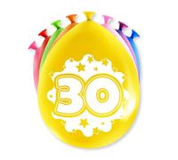 Paper Dreams Globos para fiesta de 30 años, 18,5 x 11 cm, látex, Pack of 8