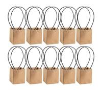 Paper Flower Bags - Waterproof Lined Bouquet Bags with Handles, 10pc | Florist Supply, for Wedding, Mother's Day & Event Floral Arrangements
