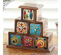 Paper High Fair Trade - Juego de 6 cajones (cerámica, 225 x 235 x 85 mm)