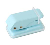 Paper Hole Puncher, Craft Hole Cutter, Stationery Scrapbook Tool, Easy Punching, Sturdy Metal Design, Ideal for Compact Creative Use, 2.2x1.1 Inches, Pink Blue Color, 1 Piece