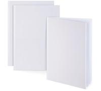 Paper Junkie 3 Pack 7x10 inch White Blank Hardcover Books for Kids, Unlined Scrapbook and Journal - 18 Sheets/36 Pages Each - Blank Books for Kids to Write Stories