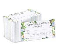 Paper Junkie Tarjetas de recordatorio de citas, paquete de 200 unidades, 3.5 x 2 pulgadas, follaje verde, doble cara, tarjetas de citas para clientes de salón y peluquería, dentista y terapia