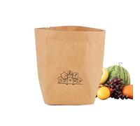 Paper Lunch Bags, Waterproof Grocery Paper Sacks, Reusable Shopping Organizer, Washable Bag for Camping, Picnics, and Home Storage of Bread, Fruit, Snacks