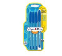 Paper Mate 1956711 Inkjoy 100 - Bolígrafo de punta fina (4 unidades), color azul