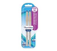 Paper Mate 2027767 Replay - Bolígrafo borrable (punta media, 1 mm, 2 unidades), color azul