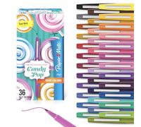 Paper Mate Flair - Bolígrafos de punta de fieltro, punta media (0.7 mm), paquete de edición limitada Candy Pop, caja de 36; perfecto para profesores, estudiantes y cualquier persona que ama la