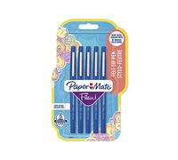 Paper Mate Flair Original - Juego de rotuladores de punta sintética (5 unidades), color azul