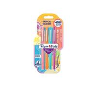 Paper Mate Flair rotulador, punta mediana de 1,1 mm, colores Tropical, paquete de 4