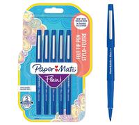 Paper Mate Flair rotuladores de punta de fieltro | punta mediana (0,7 mm) | azul | 5 unidades