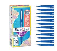 Paper Mate Flair rotuladores de punta de fieltro | punta mediana (0.7 mm) | azul | caja de 12