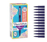 Paper Mate Flair rotuladores | punta mediana (0,7 mm) | azul marino | caja de 12