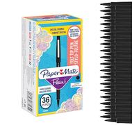 Paper Mate Flair rotuladores de punta de fieltro | punta mediana (0.7 mm) | negro | 36 unidades