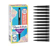 Paper Mate Flair rotulador, punta mediana de 0,7 mm, negro, caja de 12