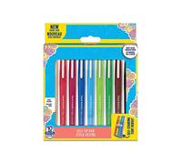 Paper Mate Flair Rotuladores en caja caballete, punta mediana de 0.7 mm, Colores surtidos, Caja de 10