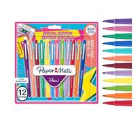 Paper Mate Flair rotuladores | punta mediana (0,7 mm) | colores Retro surtidos | paquete de 12