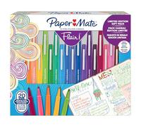 Paper-Mate Rotuladores de fieltro Flair - Punta mediana 0,7 mm - Colores surtidos - 20 unidades
