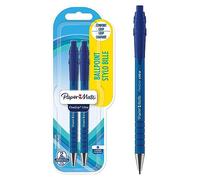 Paper Mate Flexgrip Ultra bolígrafo retráctil | punta mediana (1,0 mm) | azul | paquete de 2