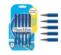 Paper Mate Flexgrip Ultra bolígrafo retráctil | punta mediana (1,0 mm) | azul | paquete de 5
