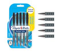 Paper Mate Flexgrip Ultra bolígrafo retráctil | punta mediana (1,0 mm) | negro | paquete de 5